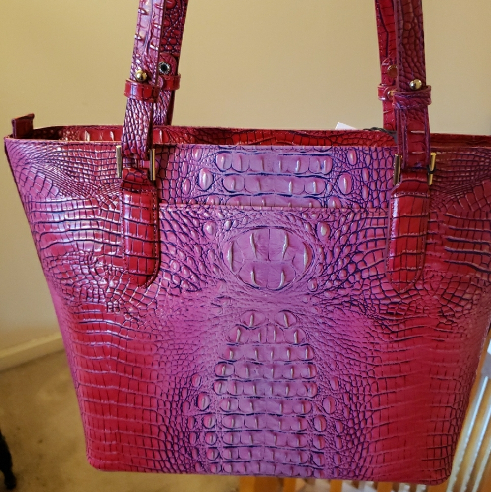 NWT Brahmin Misha Jazzynova Ombre Genuine Leather Tote Bag